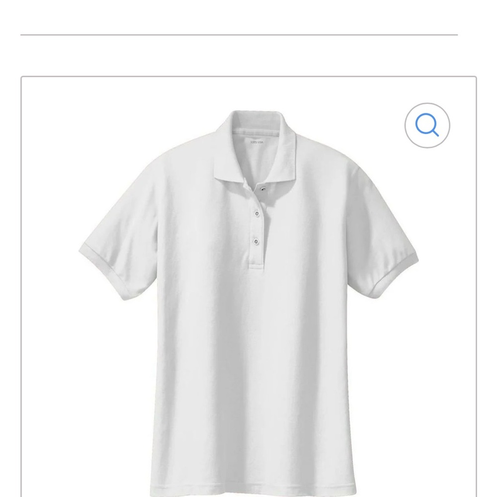 Joe’s USA Women's White Polo Golf Shirt